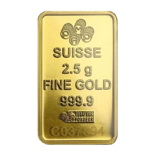 2.5 Gram Gold Bar - PAMP Suisse Lady Fortuna (In Assay) - 1