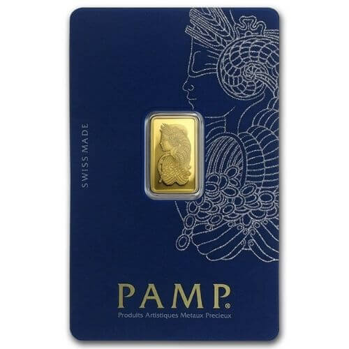 2.5 Gram Gold Bar - PAMP Suisse Lady Fortuna