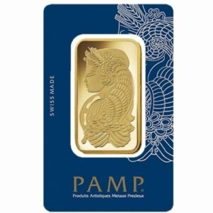 50 Gram PAMP Suisse Gold Bar - Lady Fortuna in Assay