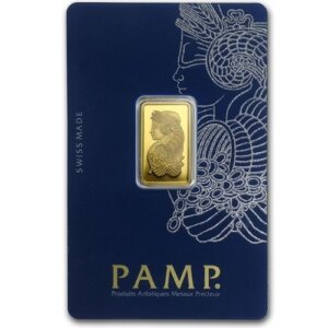 5 Gram PAMP Suisse Gold Bar - Lady Fortuna