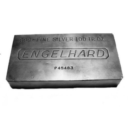 Engelhard 100 oz Silver Bars