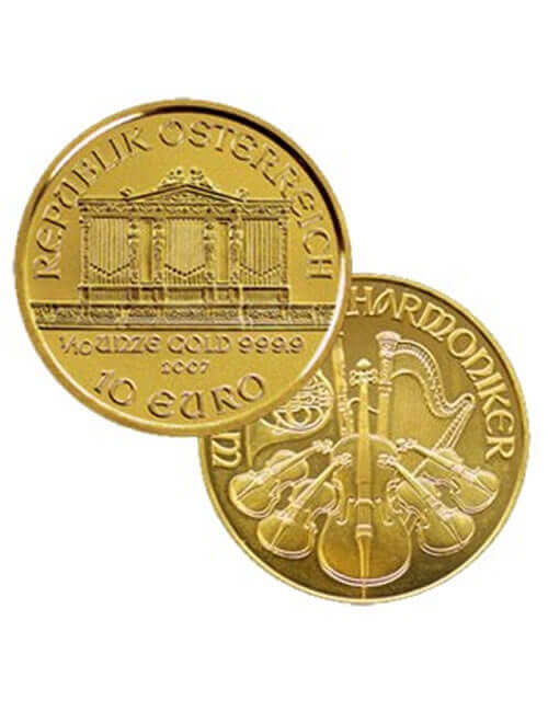 1/10 philharmonic gold coins