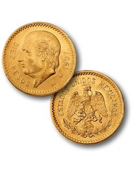 10 Pesos Gold Coin - Mexican Peso