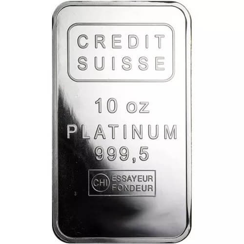 10 Oz Credit Suisse Platinum Bar