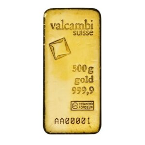 500 Gram Gold Bar Cast Valcambi