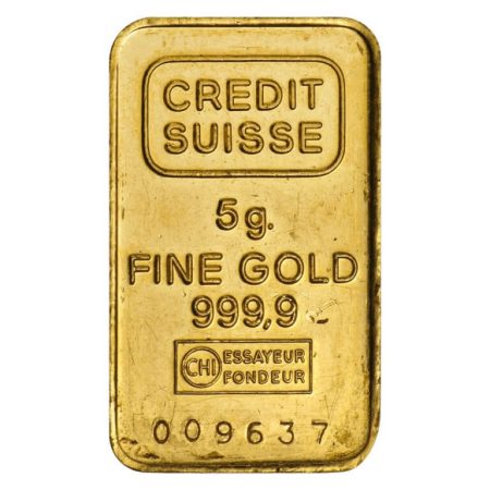 5 gram Gold Bar Secondary Market Front