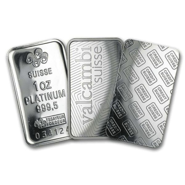 1 Oz Platinum Bar - Random Bars (.999+ Fine)