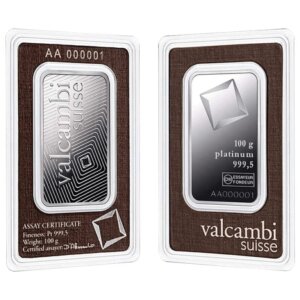 100 gram Platinum Bar - Valcambi