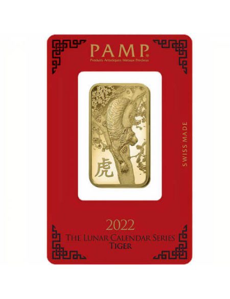 1 oz PAMP Suisse Lunar Tiger Gold Bar