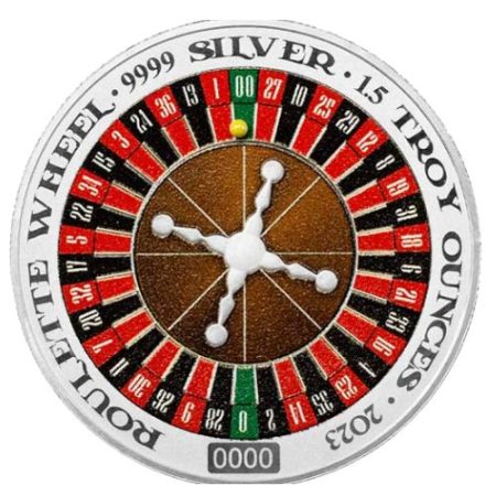 2023 1.5oz Pure Silver Roulette Wheel Spinning Coin
