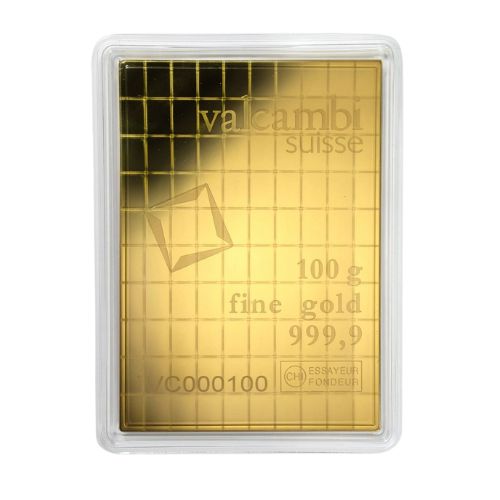 100 x 1 gram Gold Valcambi CombiBar (In Assay)