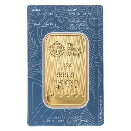 1 oz Gold Bar .9999 Fine- The Royal Mint Britannia (In Assay)