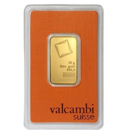 20 gram Gold Valcambi Bar - (In Assay)