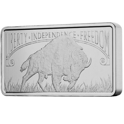 10 oz Silver Liberty Trade Buffalo Bars (New) - 2