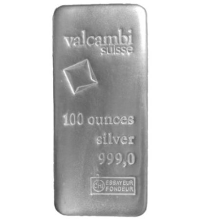 Valcambi 100 silver bar