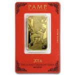 1 oz Gold Bar – PAMP Suisse Year of the Monkey (In Assay)