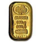 100 Gram Gold Bar – PAMP Suisse(Cast, W/Assay)