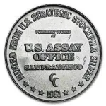 1981 US Assay Office Silver Coin – 1 Oz Silver Round