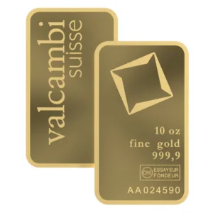 10 oz Valcambi Suisse Gold Bar (w/Assay)