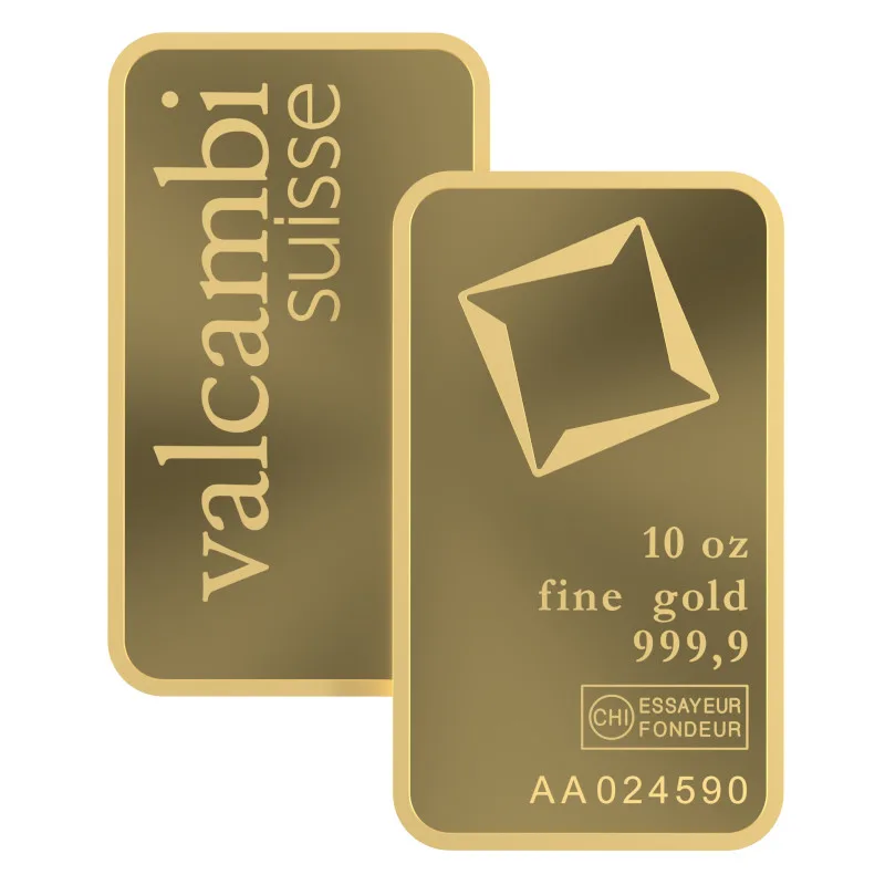 10 oz Credit Suisse Gold Bar - .9999 Fine Gold with Assay
