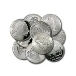 1 oz Silver Rounds Random Brand (Lot of 10) Circulated Condition