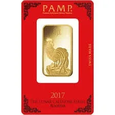 1 oz Gold Bar - PAMP Suisse Year of the Rooster (In Assay)