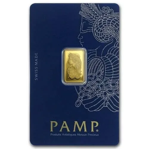 2.5 Gram Gold Bar - PAMP Suisse Lady Fortuna (In Assay)