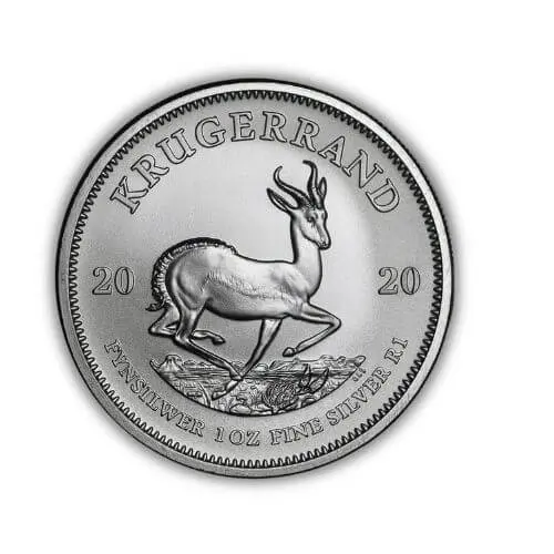 South African 1 oz Silver Krugerrand Coin (Random Year) - Image 2