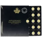 25 x 1 Gram Gold Maple Leafs Maplegram
