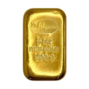 5 oz Italpreziosi Italian Gold Cast Bar (New) 5 oz Italpreziosi Italian Gold Cast Bar (New)