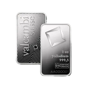 1 oz Valcambi Palladium Bar