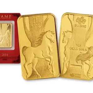 1 Oz Gold Bar - PAMP Suisse Horse (In Assay)