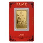 1 oz Gold Bar – PAMP Suisse Year of the Rabbit (In Assay)
