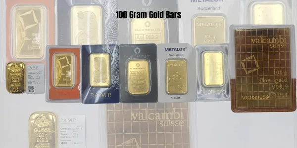 100 Gram Gold Bar Random Brands With Assay