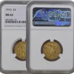 1910 $5 Indian Head Gold Half Eagle MS 62 NGC