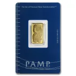Vintage Assay – 5 gram Gold Bar PAMP Suisse Lady Fortuna .9999 fine