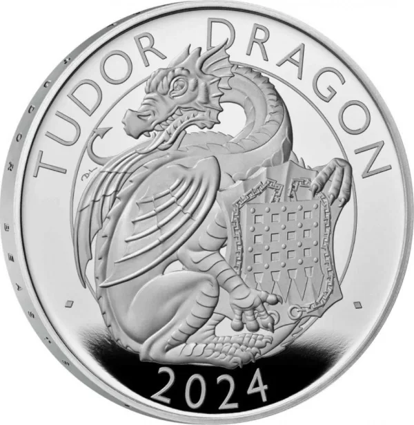 2 oz Silver Royal Tudor Beast's Coins  2023 2024 The Bull of Clarence & The Tudor Dragon