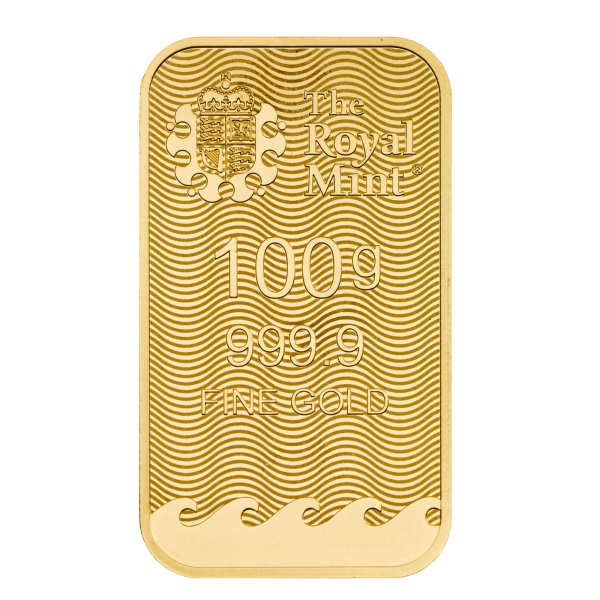 100 Gram Britannia Minted Gold Bar (In Assay)