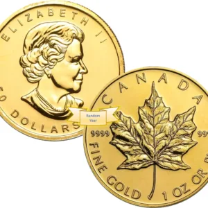 1 oz Canadian Gold Maple Leaf Coin .9999 Fine - Random Year