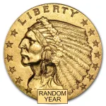 $2.50 Indian Gold Quarter Eagle AU Random Year