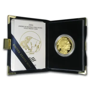 2006-W 1 oz Proof Gold Buffalo Coin (W/Box & COA)