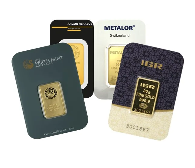 20 Gram Gold Bar - Random Branded Names