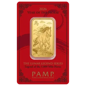 2026 1 Oz Gold Bar - PAMP Suisse Lunar Horse 2026 (In Assay) 2026 1 Oz Gold Bar - PAMP Suisse Lunar Horse 2026 (In Assay)