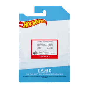 PAMP Suisse Hot Wheels Twin Mill 1 oz Silver Coin $2 Solomon Islands
