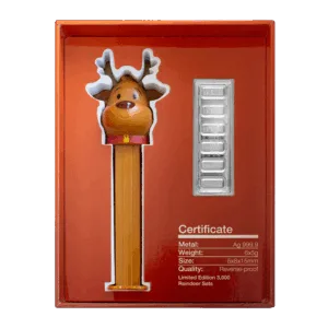 PAMP Suisse PEZ® Reindeer Silver 6 * 5 gram Wafers & Dispenser Gift Set PAMP Suisse PEZ® Reindeer Silver 6 * 5 gram Wafers & Dispenser Gift Set