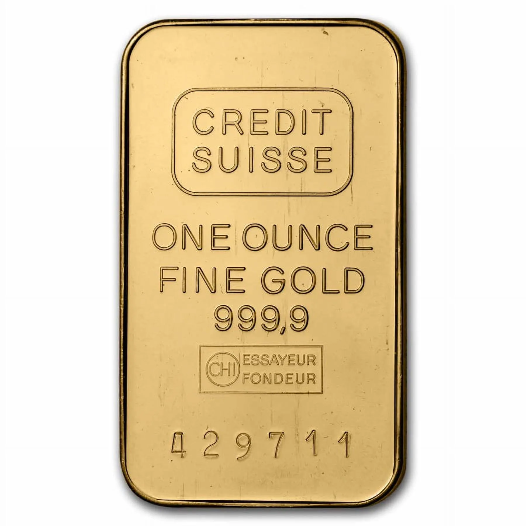 1 oz Vintage Gold Bar Credit Suisse (Assay)