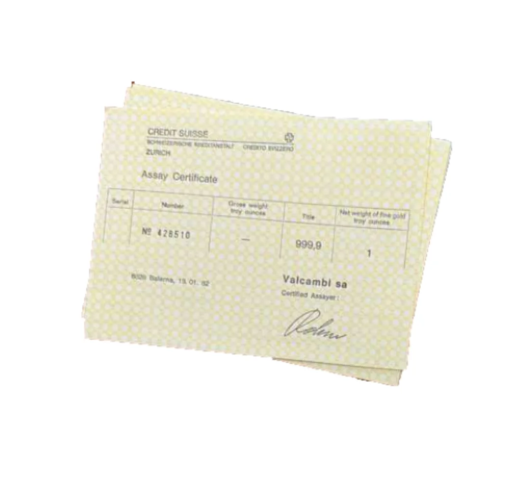 1 oz Vintage Gold Bar Credit Suisse (Assay) - Image 3