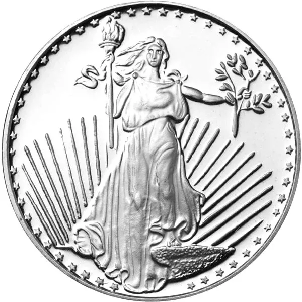 1 oz Silver Round-Saint-Gaudens Double Eagle Inspired - Image 2