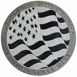 1 oz Silver Eagle Round By Golden State Mint