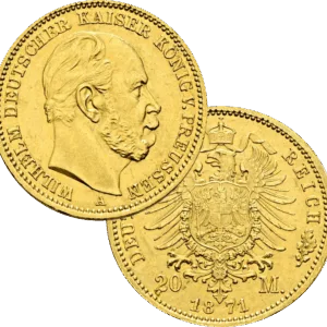 German 20 Marks 1871 Gold coin